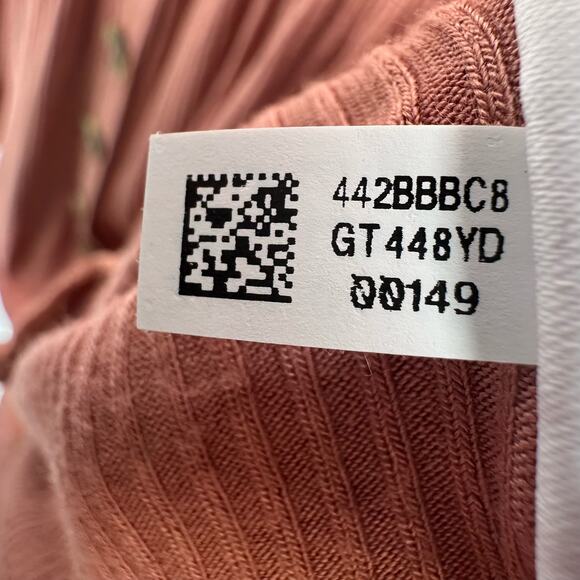 American Eagle Button Up Babydoll Mini Dress WMNS S Rust Pleated Knitted V-neck - Picture 7 of 12